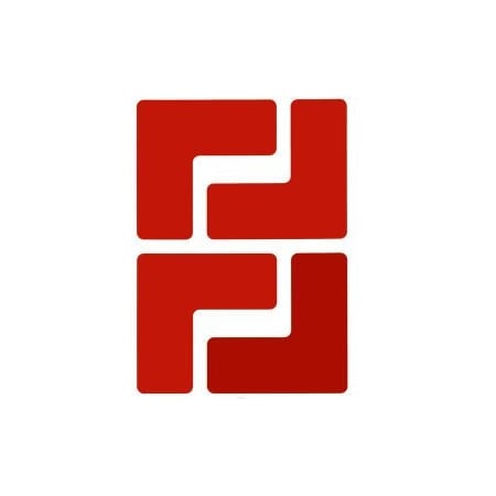 Brady Brady 104430 ToughStripe Floor Corner Marks, Polyester, 2W, 20Pack, Red 104430